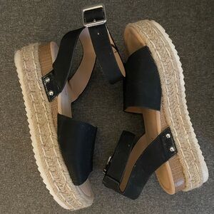 Elegant Black Espadrille Sandals